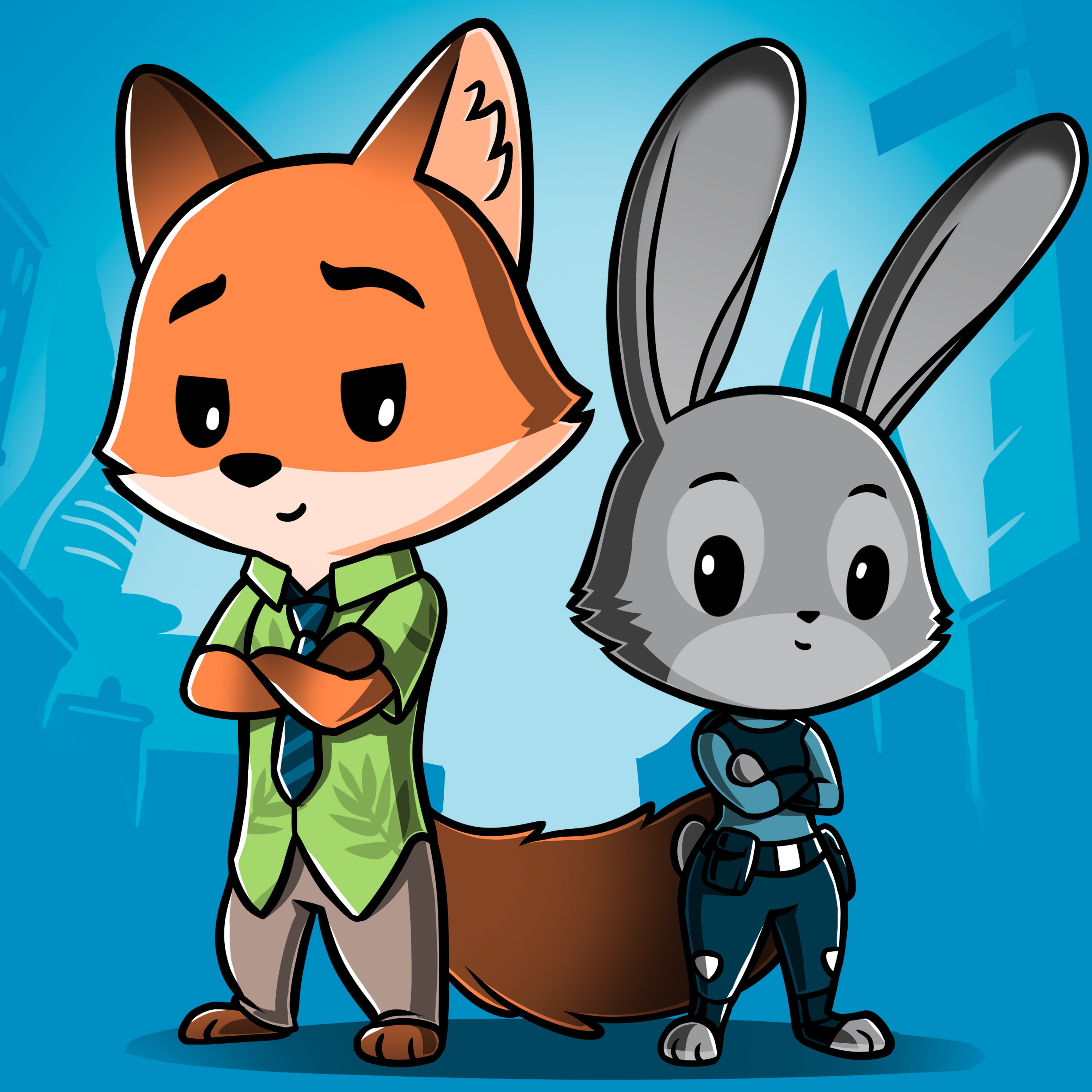 Nick Wilde & Judy Hopps shirt from Tee Turtle - Daily Shirts