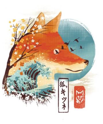 Ukiyo e Red Fox